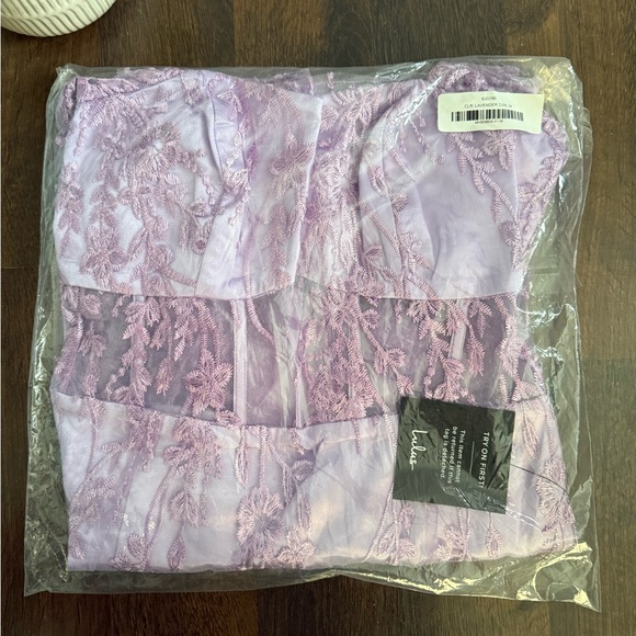 🆕 Lulus “Seriously Cute Lavender Embroidered Mesh Puff Sleeve Mini Dress” - Picture 6 of 13